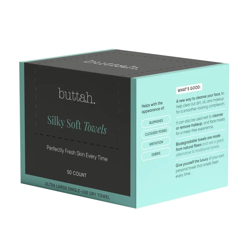 Silky Biodegradable Face Towels | Extra Thick Soft | Sensitive Skin Trave
