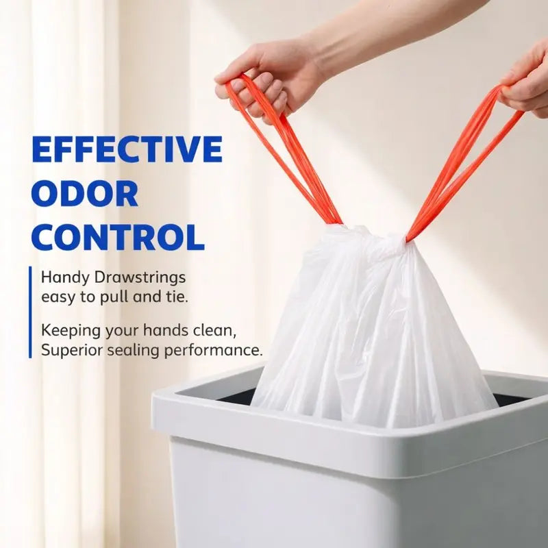 4-13 Gallon Drawstring Trash Bags 100 Count Heavy Duty