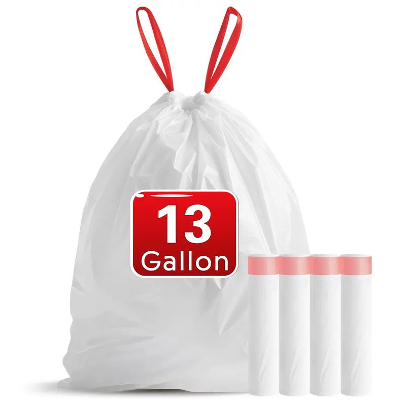4-13 Gallon Drawstring Trash Bags 100 Count Heavy Duty